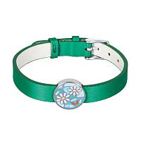 Браслет Fiore Luna на кожаном зеленом ремешке, CB03790-5 S